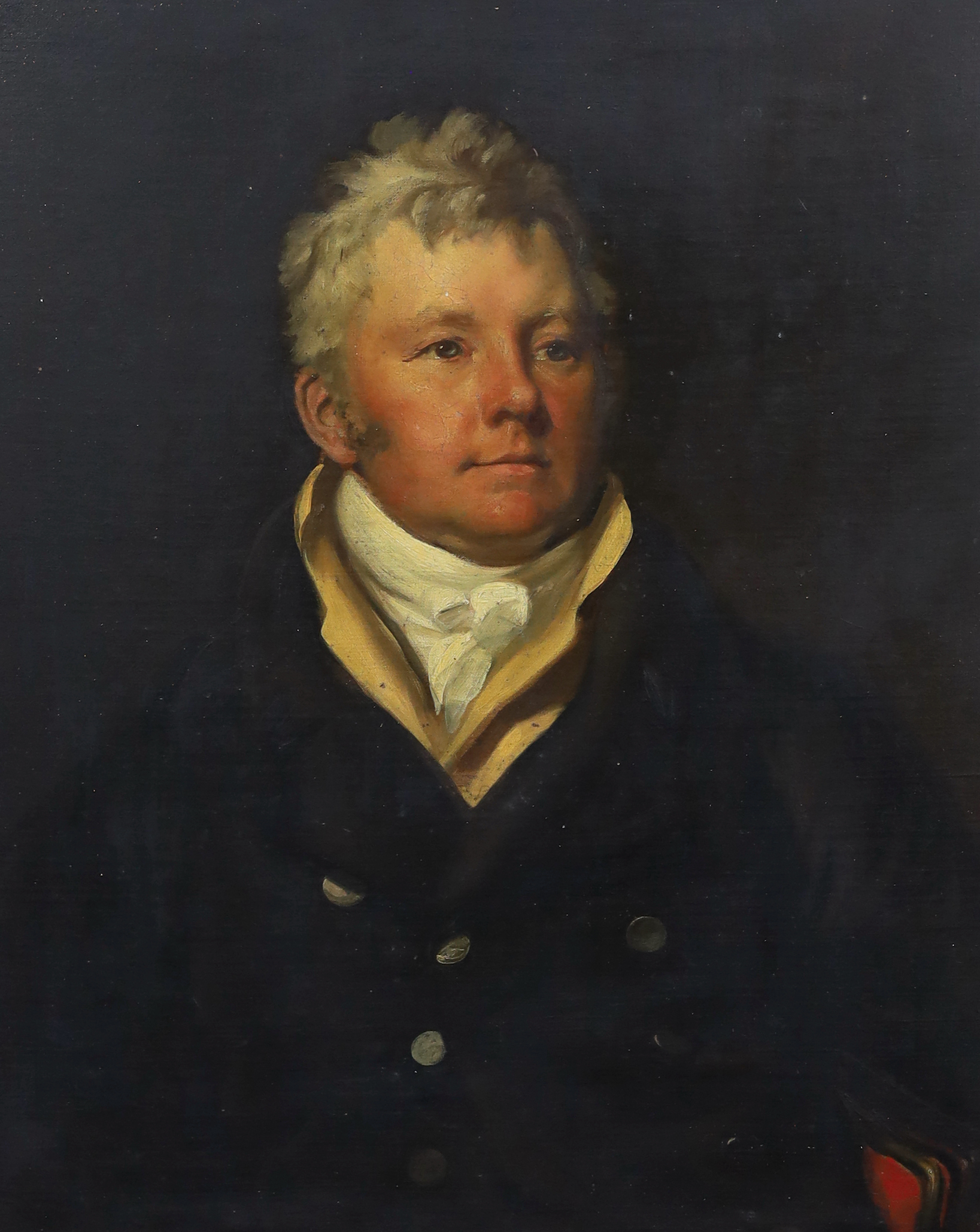 Circle of John Hoppner (British, 1758-1810), Portrait of a Captain Matthew Smith RN (1763-1840), oil on canvas, 75 x 62cm